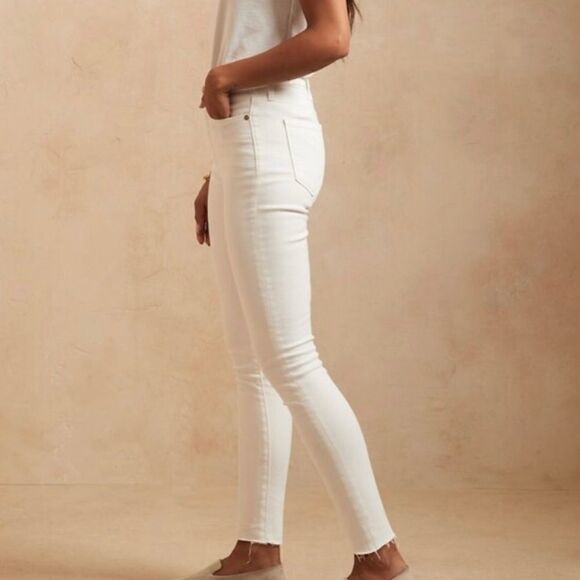 BANANA REPUBLIC High + Skinny Jean, White, Size 32 - Picture 4 of 13